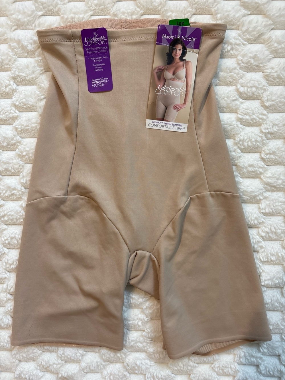 Naomi & Nicole Shapes Your Curves Warm Beige High Waist Thigh Slimmer Large